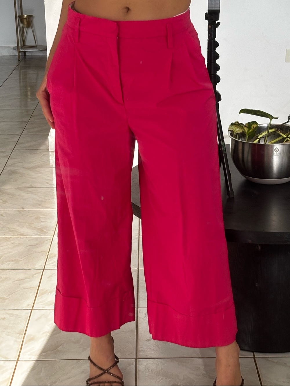 Zara Straight Leg Pants in Pink Size Medium (8)